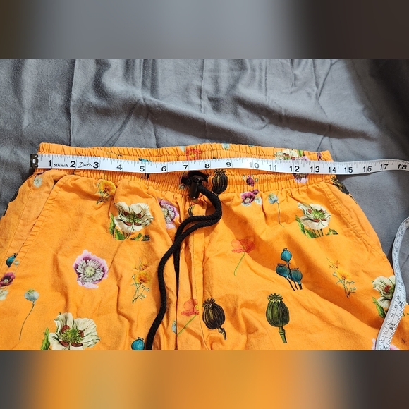 Urban Outfitters Skidz Floral And Cactus Print Orange Zip Stash Pants - Picture 4 of 4